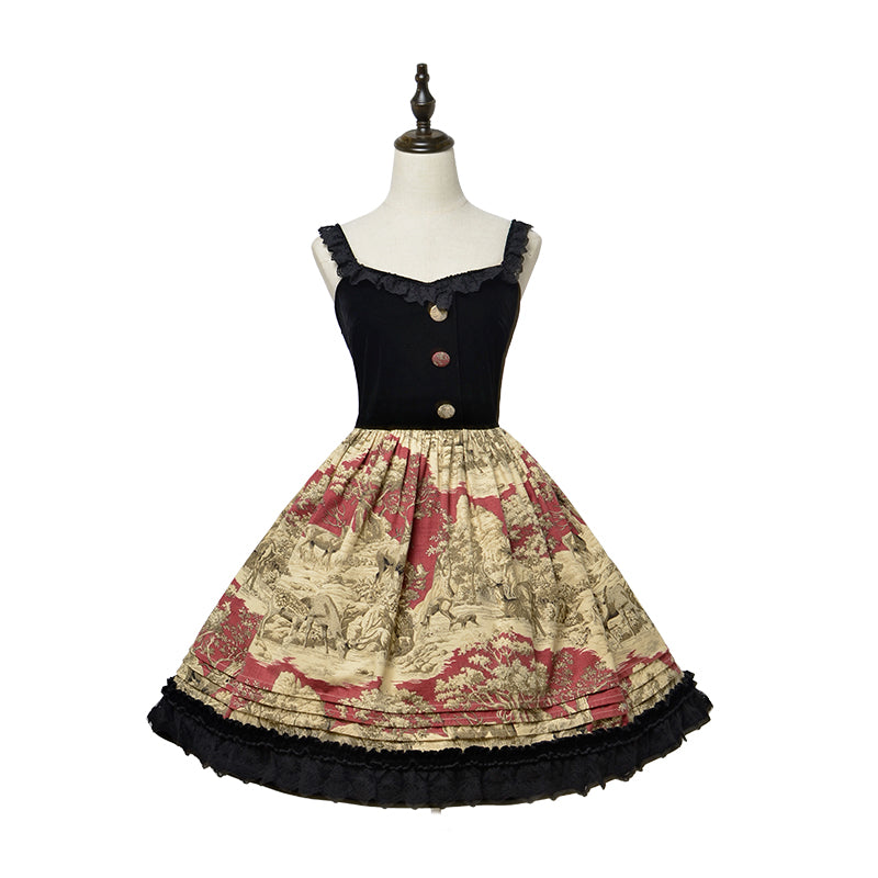 Magic Tea Party - Winter Hunting Period - Classsic Lolita JSK S red