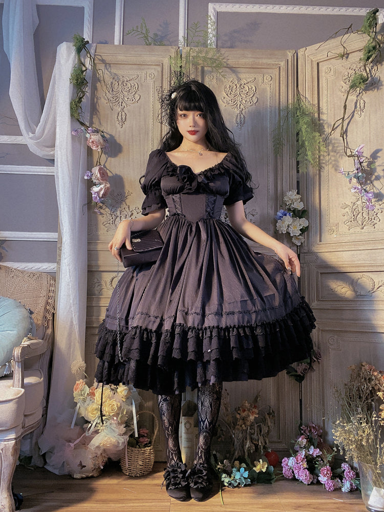 Sweet Wood - CLA Vintage French Lolita OP Dress 3802:20859