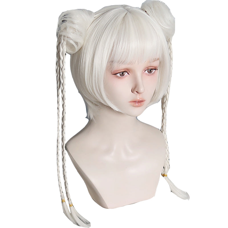 Pippi Palace~Elegant White Short Lolita Wig white