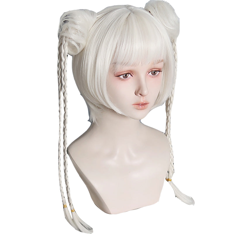 Pippi Palace~Elegant White Short Lolita Wig white  