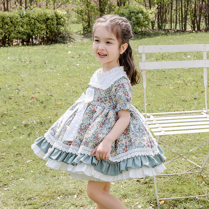 Kawaii Kid Lolita Floral OP Dress 110cm floral color 