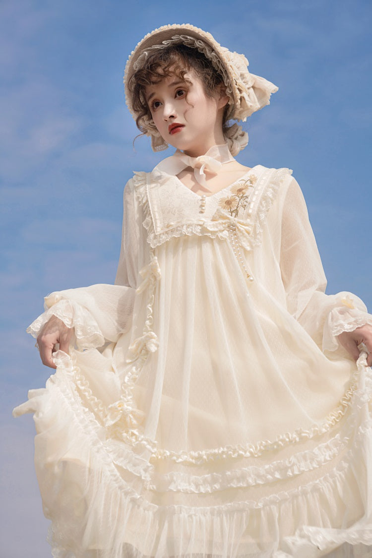 Letters from Unknown Star - Sunflower Diary - Spring Lolita Dress Long Sleeve OP