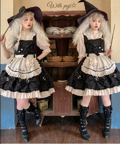 With PUJI~Witch Script~Embroidery Doll Lolita JSK   
