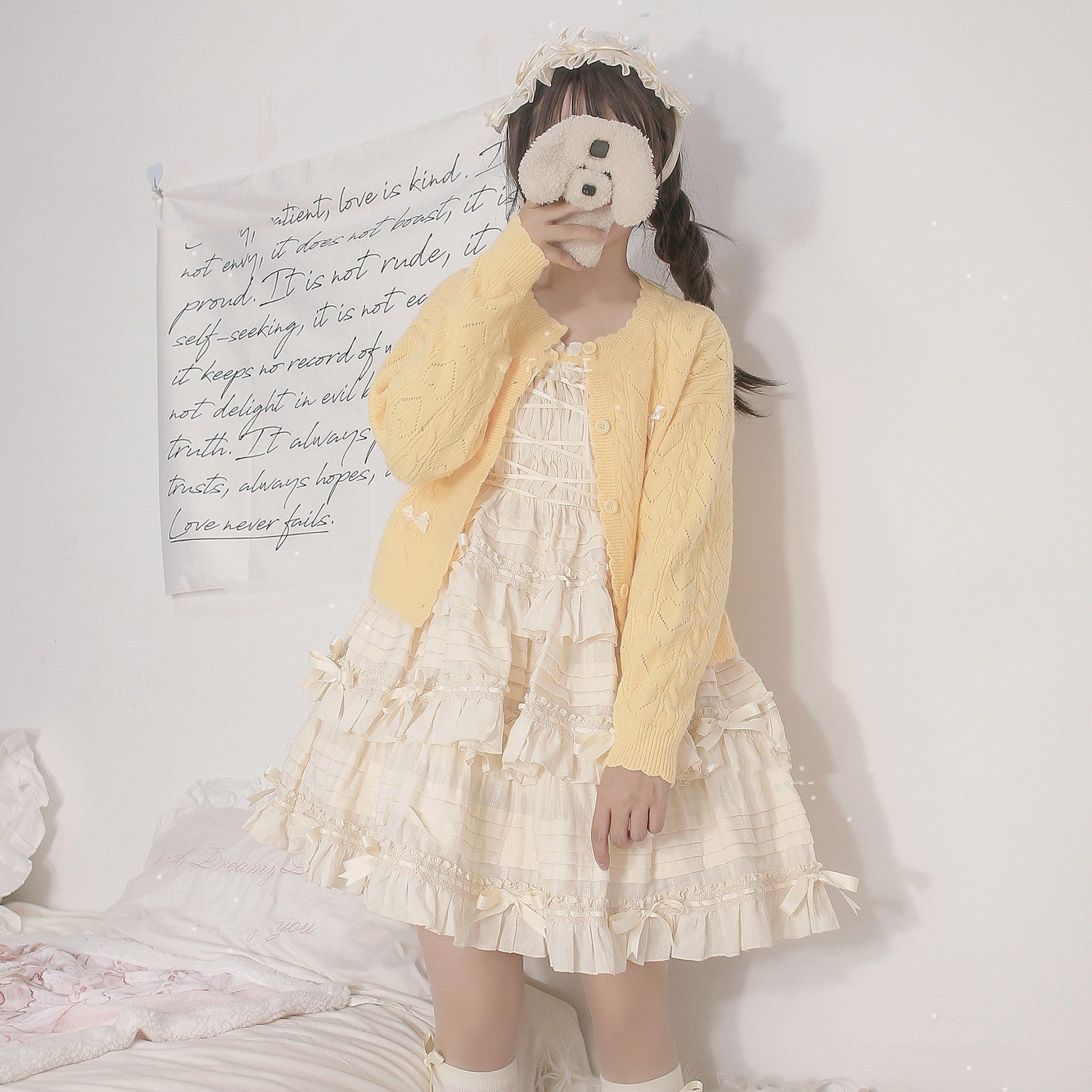 MIST - Hollow Out Long Sleeve Lolita Cardigan Multicolors
