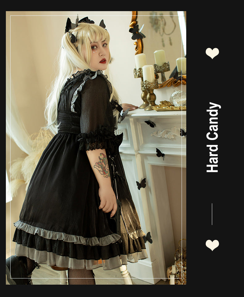 Hard Candy~Heart Warming Plus Size Lolita Fashion Jumper Skirt   
