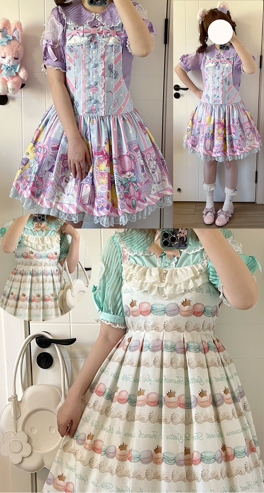 (Buyforme)Cat and Campanula~Star Candy~Stripes Cotton Lolita Shirt   