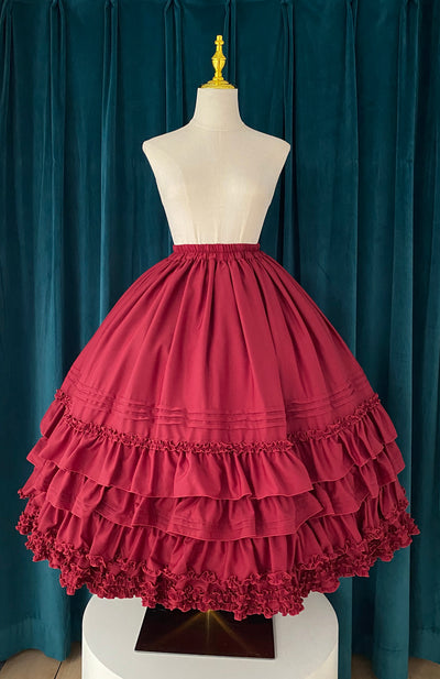 Little Dipper~DIY Match Elegant Lolita Skirt A section size S (must buy) China red No.14 