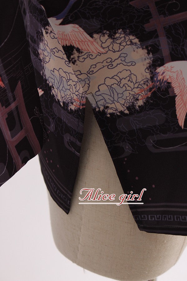 Alice Girl-Return of Crane Wa Lolita Tassels Short Haori   