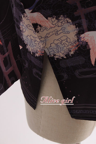 Alice Girl-Return of Crane Wa Lolita Tassels Short Haori   