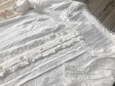 (Buy for me) Dawn and Morning~Rozen Maiden~Elegant Lolita Jumper Dress 2XL white short sleeve blouse 