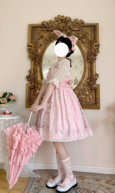(Buy for me) Sugar Girl~Bear Tea Party~Sweet Lolita JSK and Headdress   