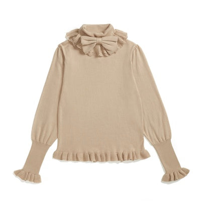 PPX STUDIO - Sweet Lolita Woolen Sweater Multicolors One Size mocha