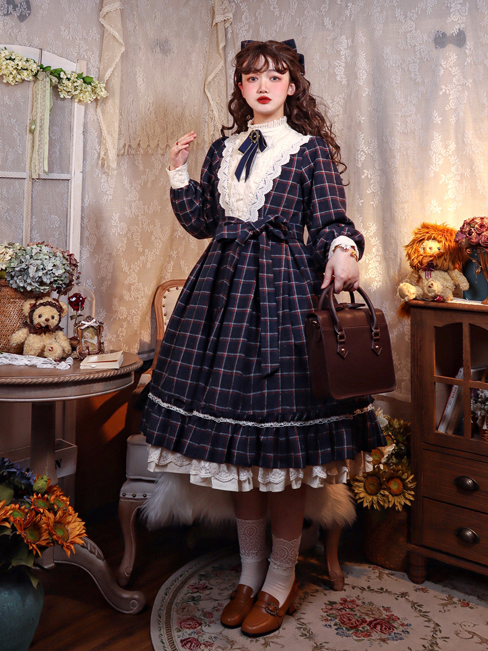 Plaid Vintage Classic Lolita OP – 42Lolita