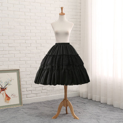 Your Princess~Lolita Fashion Cosplay Fishbone Adjustable Petticoat Free size 55cm black 
