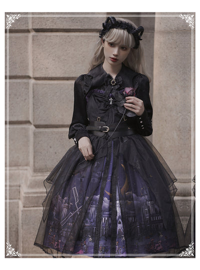 YingLuoFu~Witchville Halloween Gothic Lolita Jumper Dress   