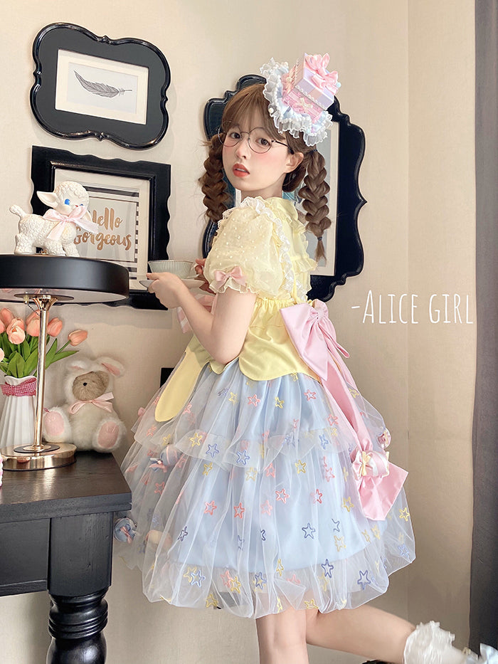 Alice Girl~Rainbow Candy Kawaii Lolita JSK Dress   