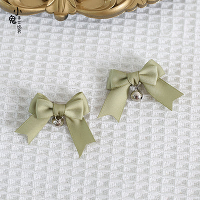 Xiaogui - Sweet Japan Fashion Lolita Bell Bow Clip grass green