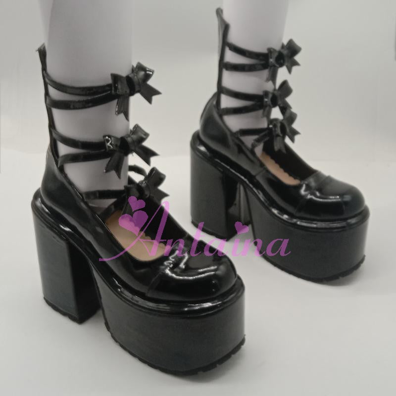 Antaina ~ Plus Size Sweet Lolita Heel Shoes 34 black 