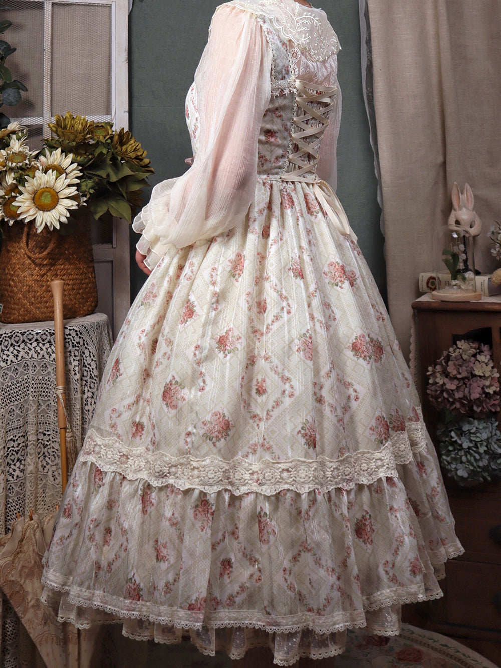 Miss Point - Woody Rose - Elegant Floral Lolita JSK