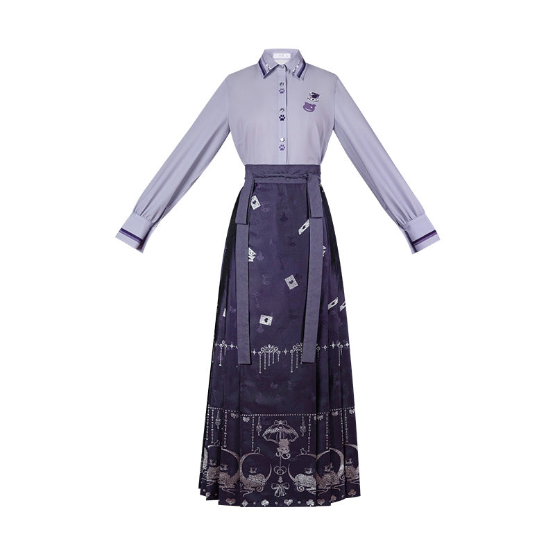 (Buy for me) Chixia~Han Costume Mamian Skirt Set S shirt+mamian skirt (without the tie) 