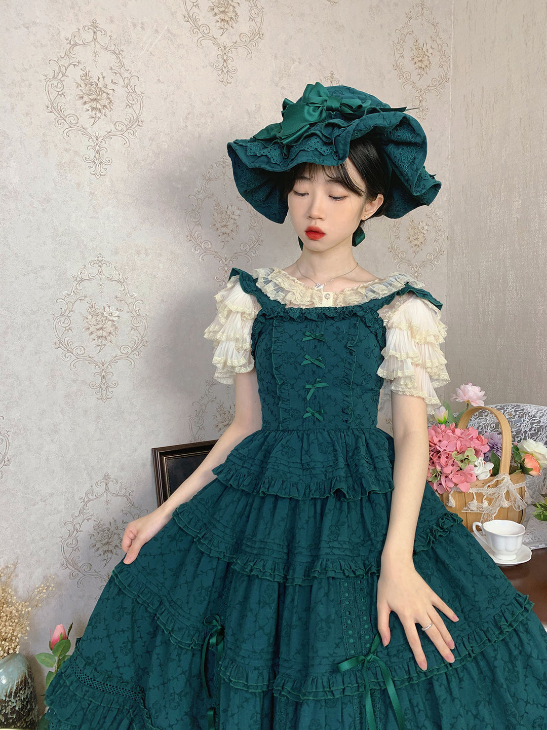 Little Dipper~Gone with the Wind~Tiered Ruffle Sweet Lolita SK Multicolors   