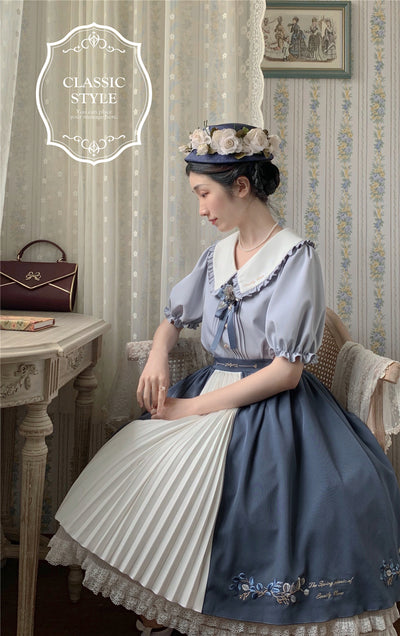 Eessily Verse~Spring Picnic~Embroidered Han Lolita Suits   