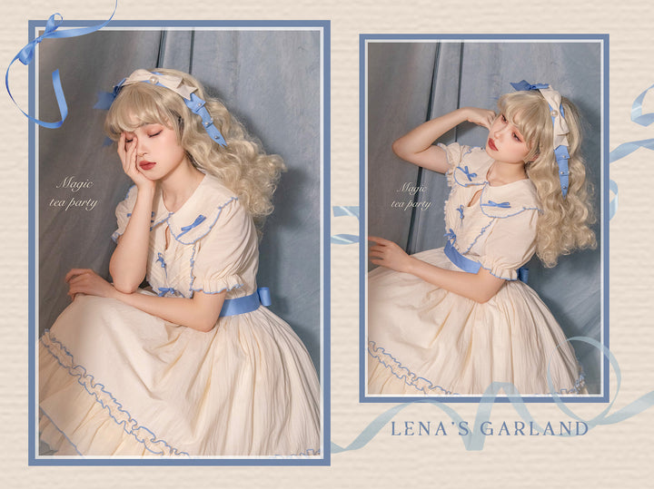 Magic Tea Party~Lena's Garland~Solid Color Lolita OP   