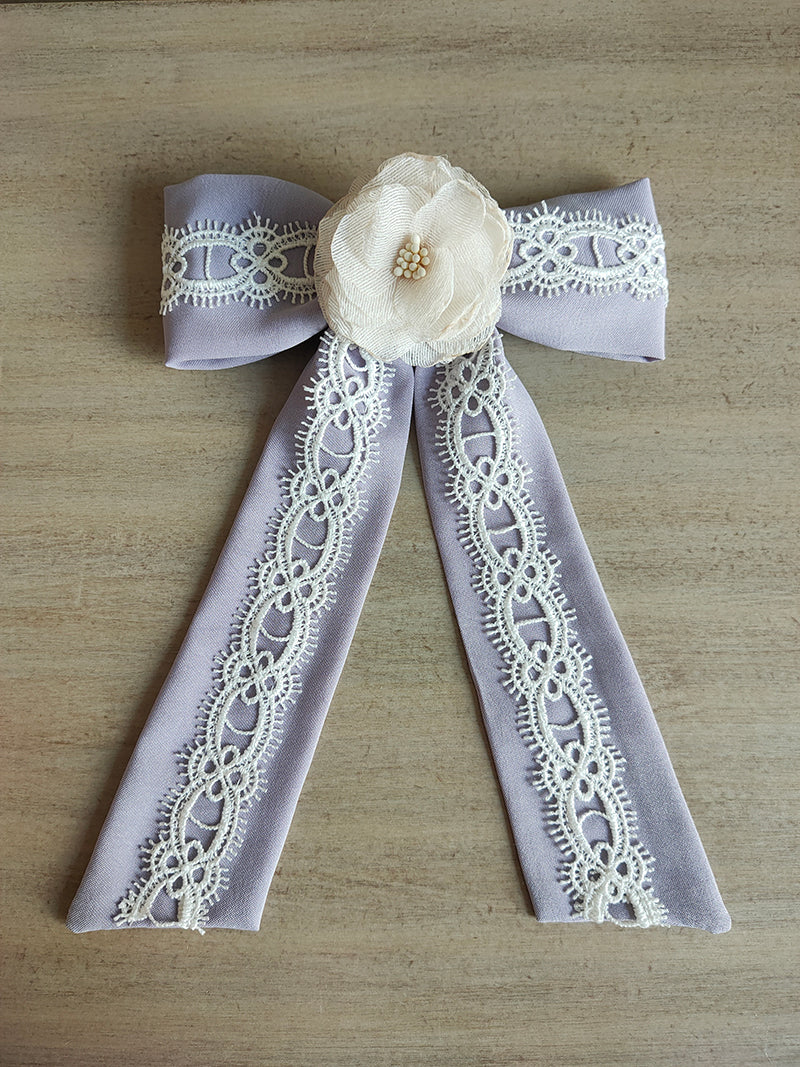 Alice Girl~Blouse Collar Bow~Camellia Blooms Lolita Accessory purple  