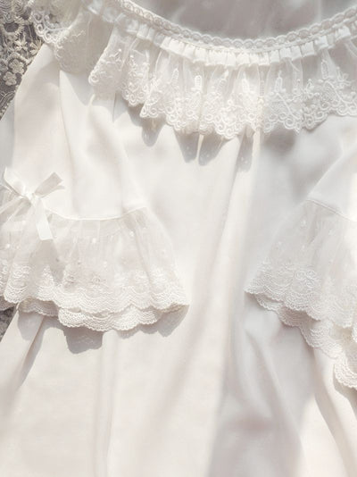 Yilia~Kawaii Summer Innerwear Lolita Shirt S white 