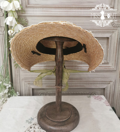 Miss point~Sally's Garden~Country Lolita Straw Top Hat   