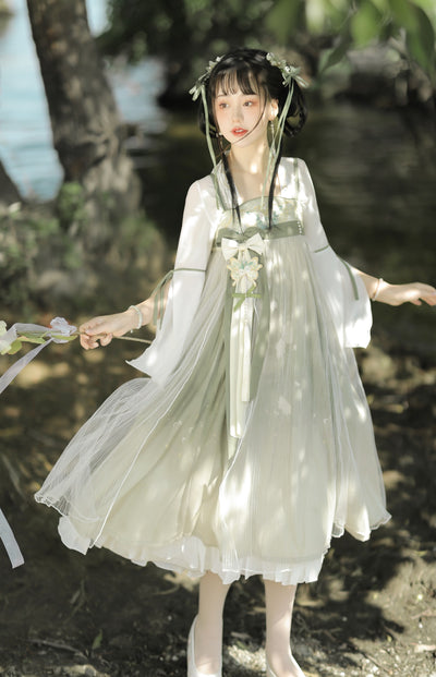 Your Princess~Xiaozhixia~Han Lolita Embroidery Dress and Blouse   
