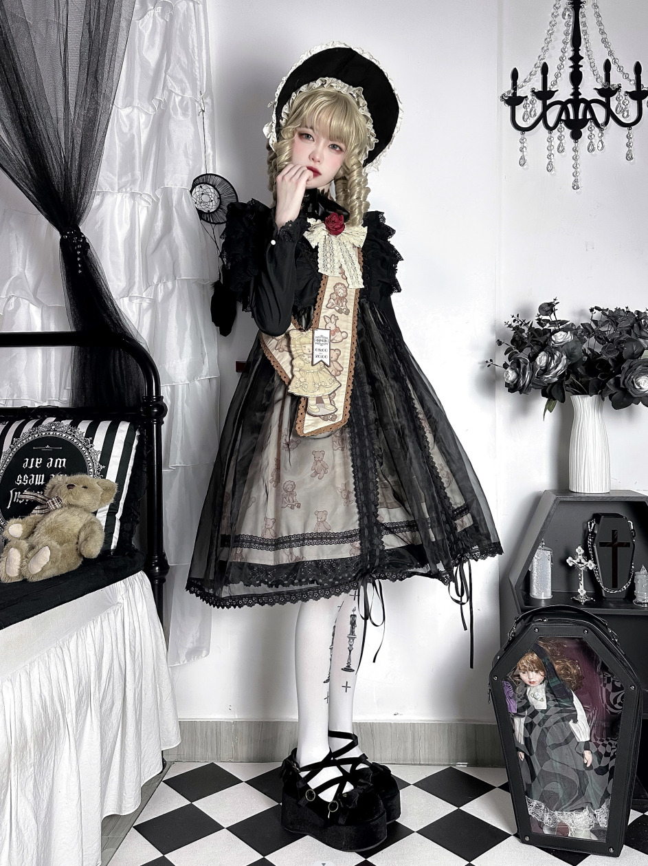 (Buy for me) Dolls Party~Dream Clothing Store~Kawaii Doll Lolita OP Dress S black OP 
