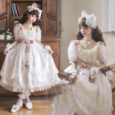 Your Princess~Bright Moon~Elegant Lolita Puff Sleeve OP   