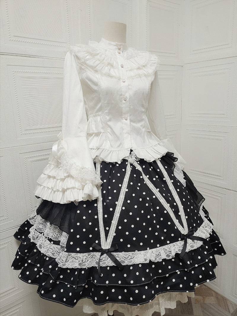 Sweet Angel - No.165 - Classic Lolita Blouse & SK S White Blouse