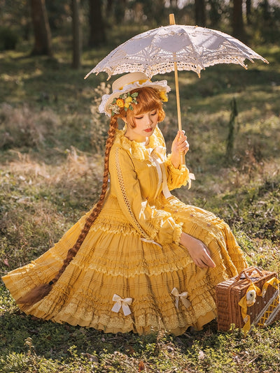 Polyhymnia~Tasa's Garden2.0 Classic Ginger Lolita OP Dress S Op only Ginger yellow OP