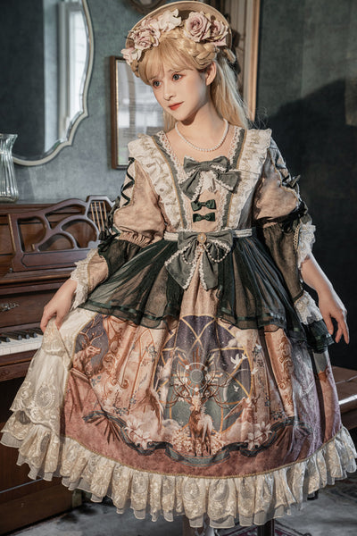 Your Princess~Deer Carol~Classic Lolita Princess OP Dress   