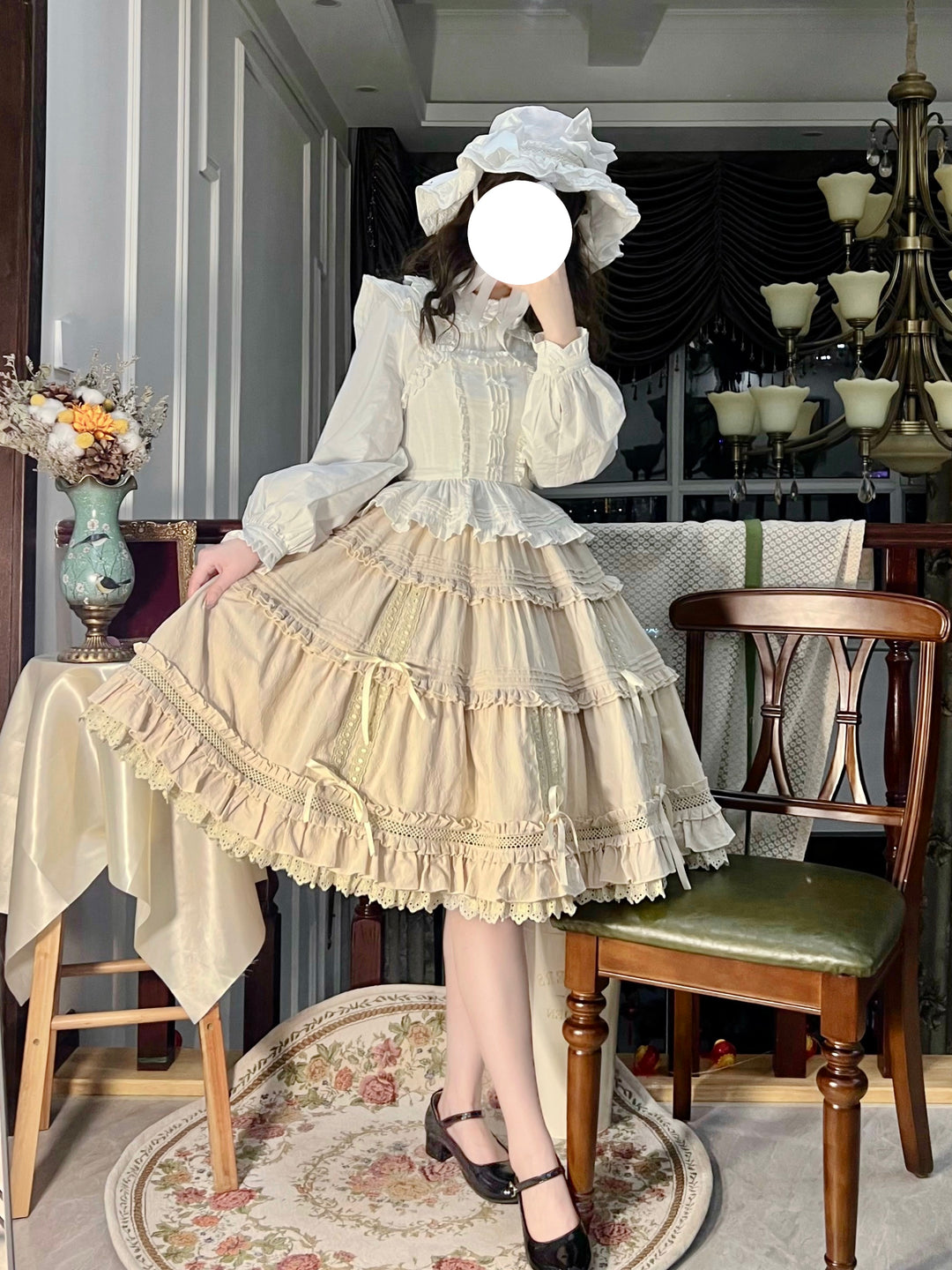 Little Dipper~Gone with the Wind~Tiered Ruffle Sweet Lolita SK Multicolors   