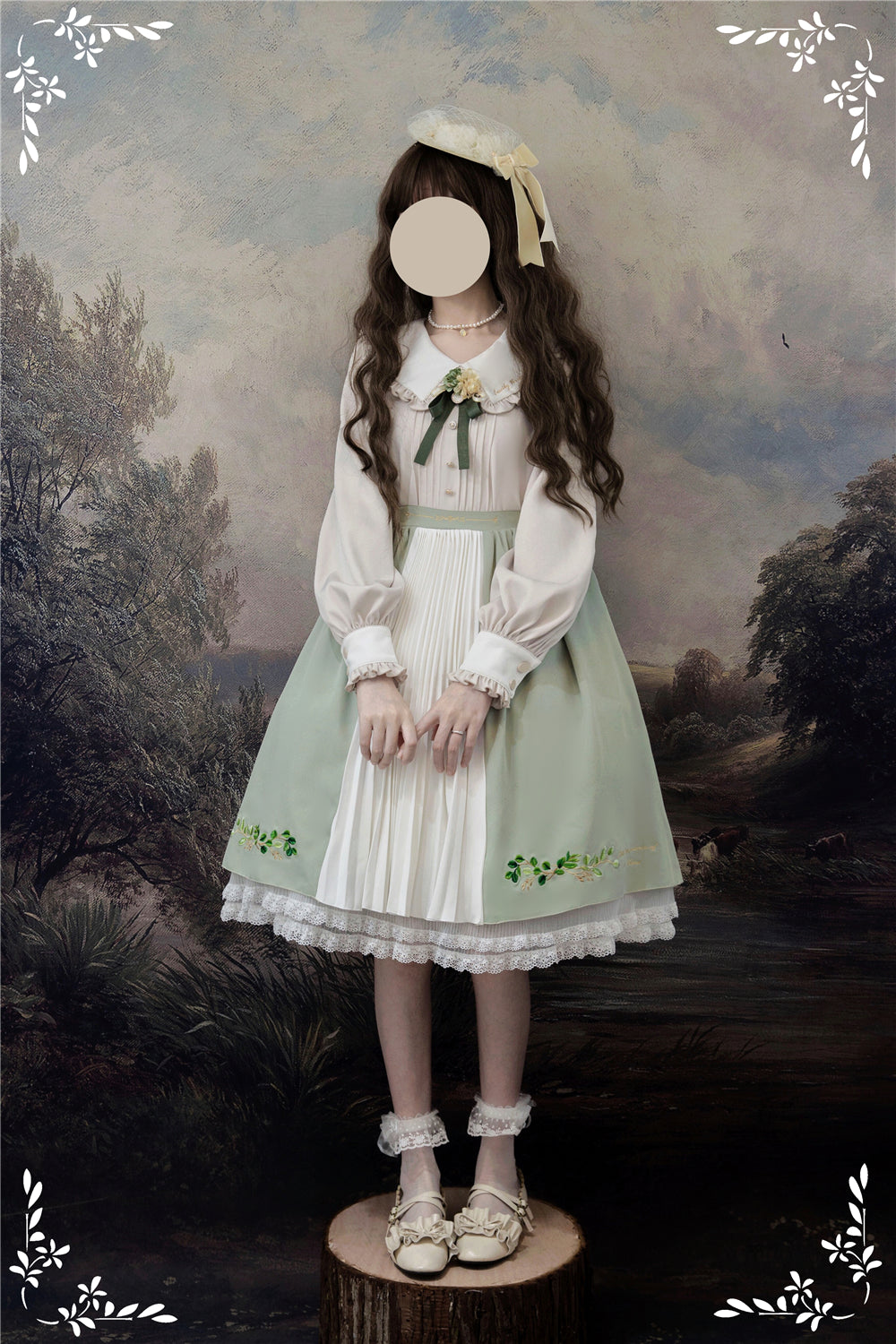 Eessily Verse~Spring Picnic~Embroidered Han Lolita Suits   