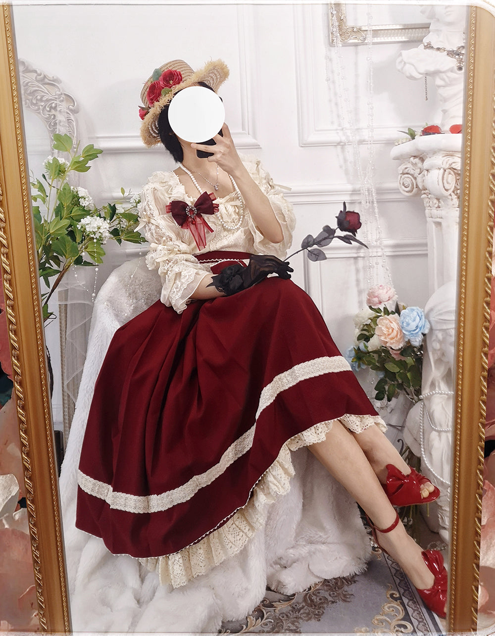 Miss Point~The Sally Gardens~Lotus Root Sleeve Lolita Blouse 8494:91252