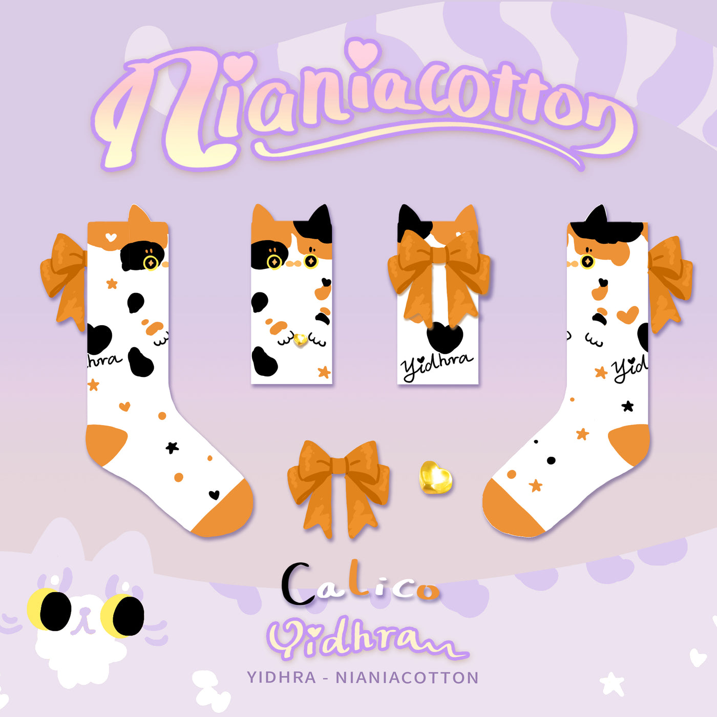 Yidhra~Cute Cat Cotton Lolita Socks   