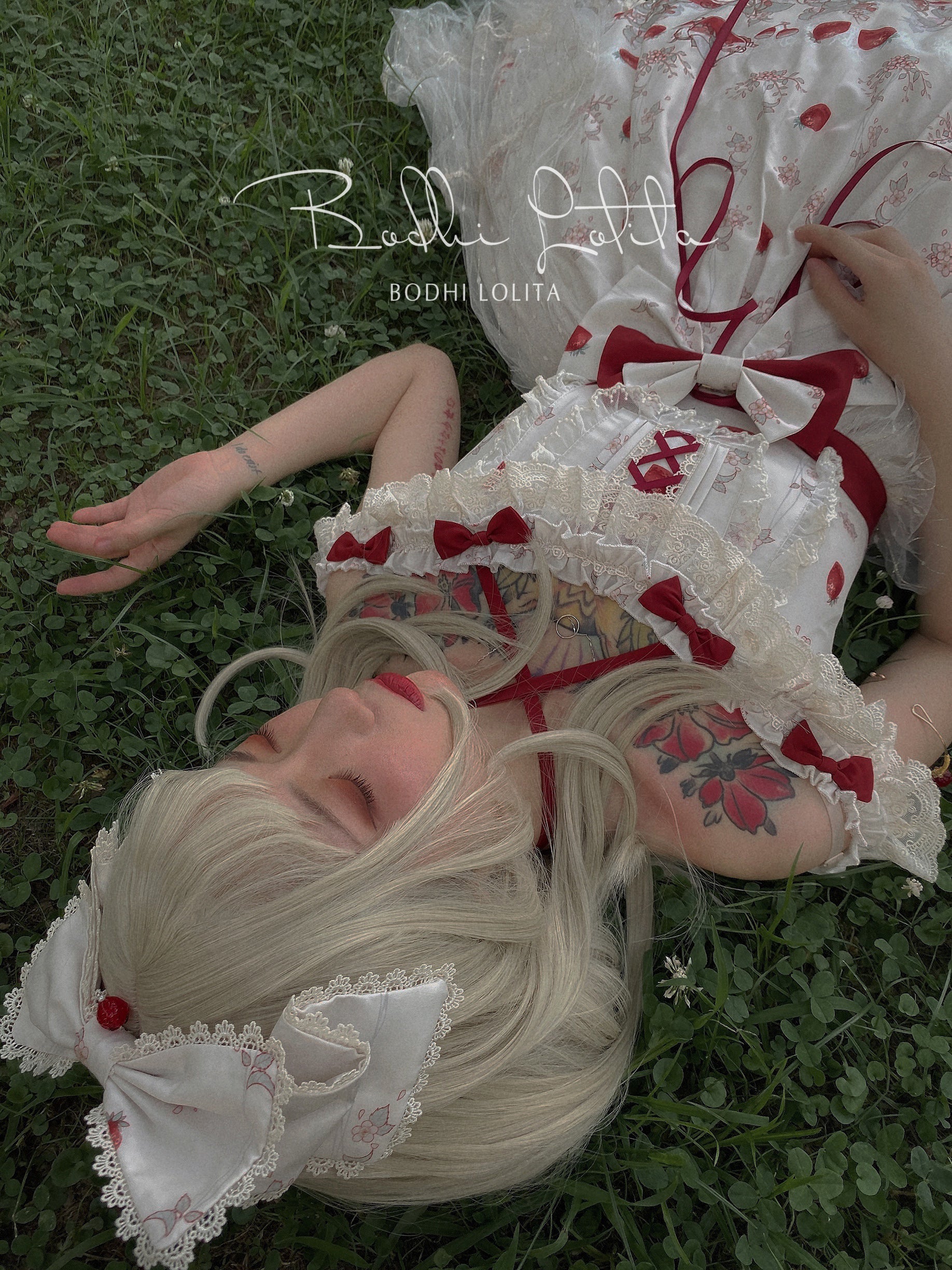 Bodhi Lolita - Strawberry Fruit Tea SP - Apricot Sweet Lolita Jumper Dress
