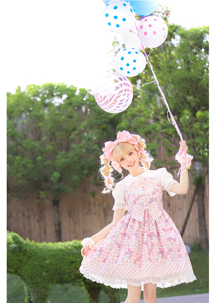 Confession Ballon~Sanrio Pudding Dog Print Kawaii Lolita Jumper Dress   