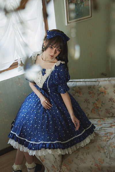 Strawberry Witch~Midsummer Star~Hot Silver Lolita JSK   