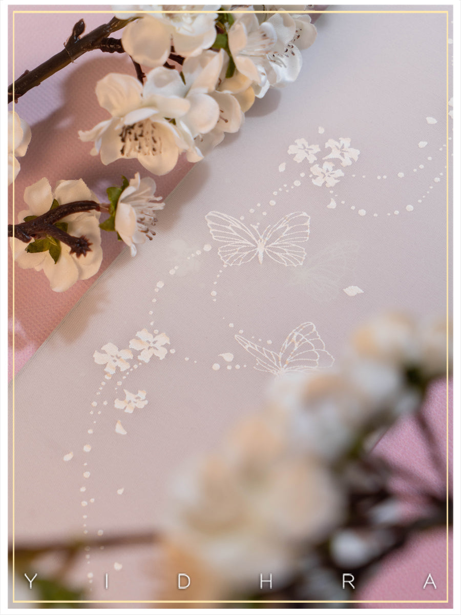 Yidhra - Butterfly Flowers - Summer 20D Velvet Lolita Tights
