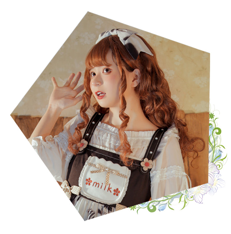 Eieyomi- Sweet Milk Candy~Kawaii Lolita JSK   