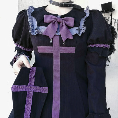 Time Solid~Halloween Winter Vampire Gothic Lolita OP   