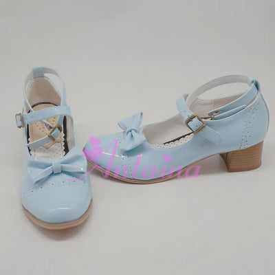 Antaina ~ Sweet Lolita Mary Jane Light Blue Heels Shoes 33 blue 
