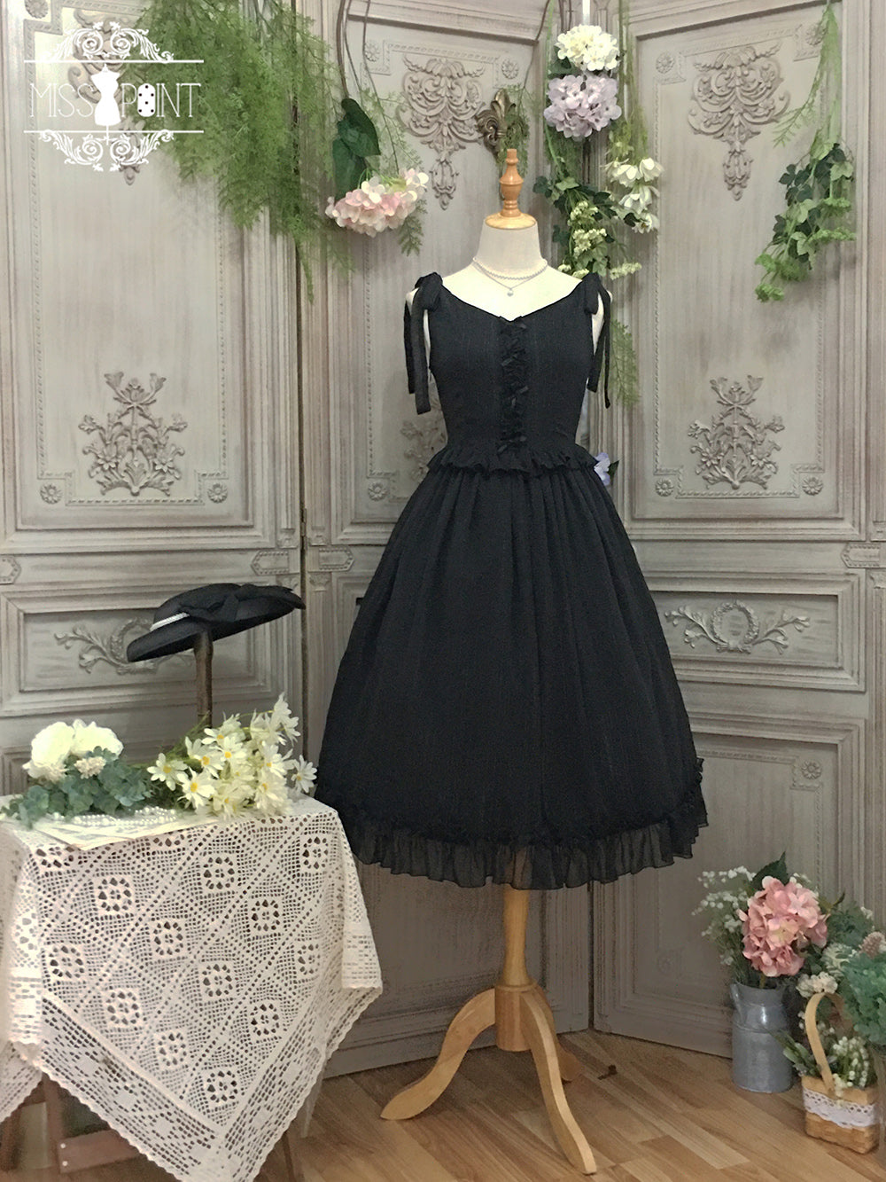 Miss point~Rhine Riverside~French Vintage Chiffon Lolita JSK (2XL L M S XL) 1802:45705