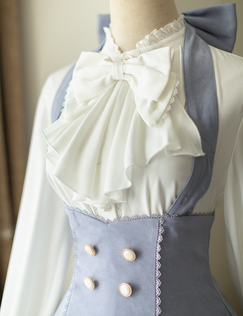 Forest Wardrobe - South of the Forest - Vintage Lolita Halter JSK Dress, French Style Blouse 630:33720