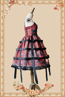 Infanta~Midnight Magic~Gothic Lolita JSK Dress S black and red 
